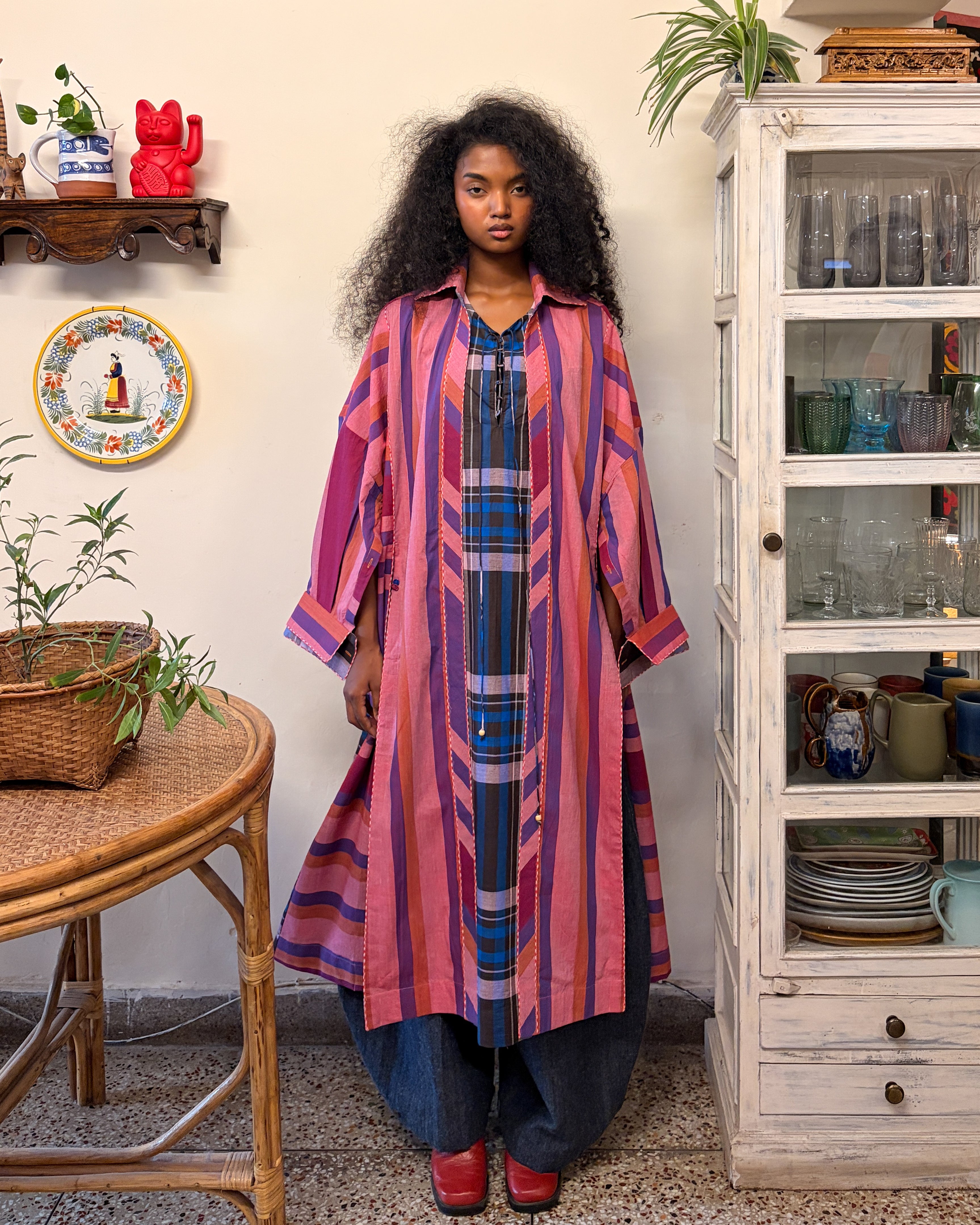 Mingle top - pink stripes