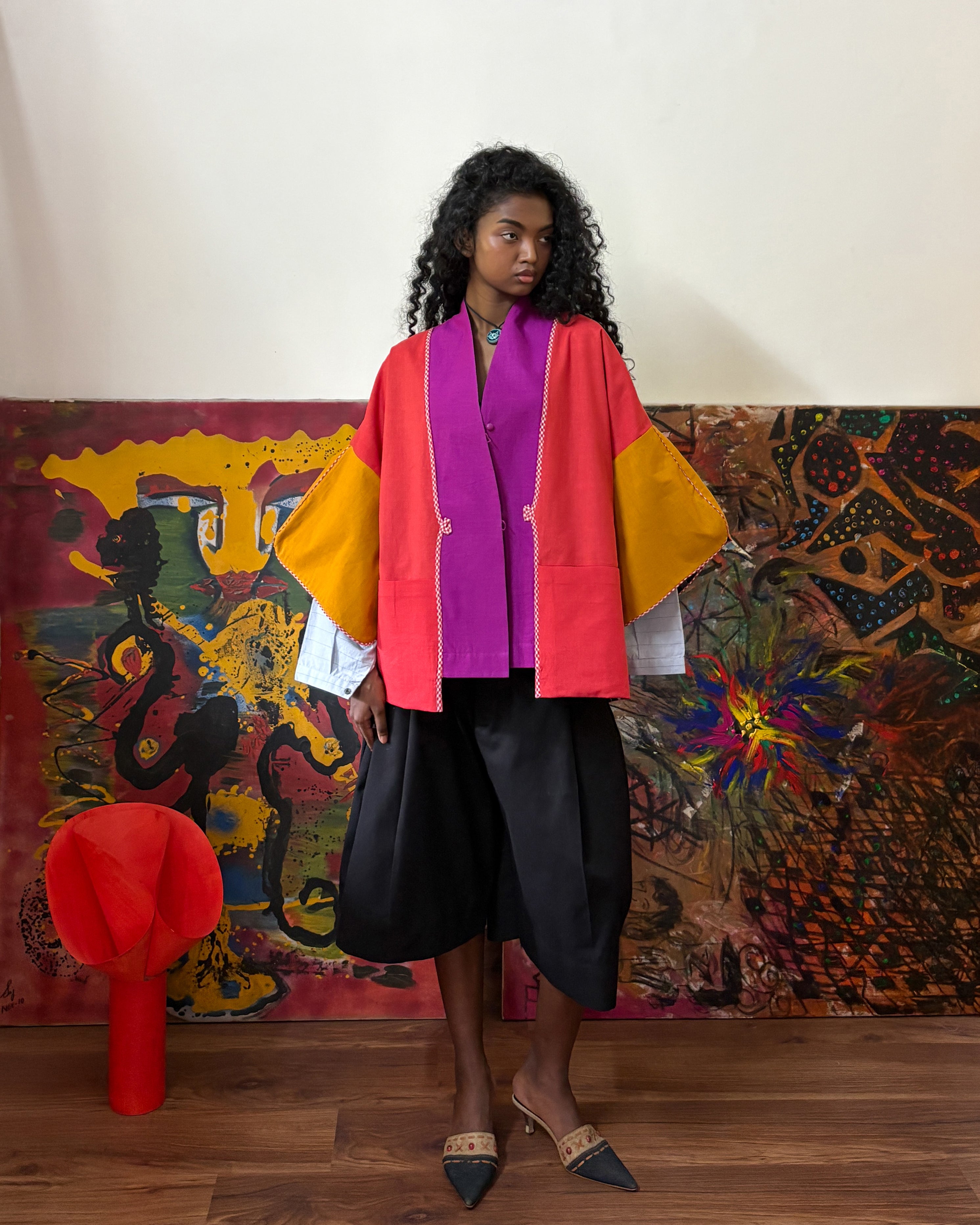 Betsu shacket - magenta