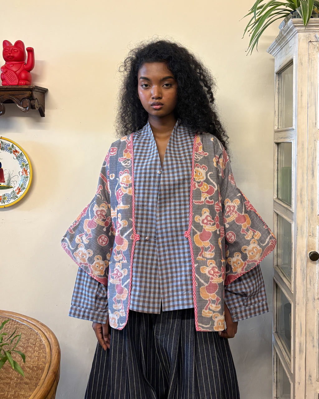 Betsu shacket - ikat cotton