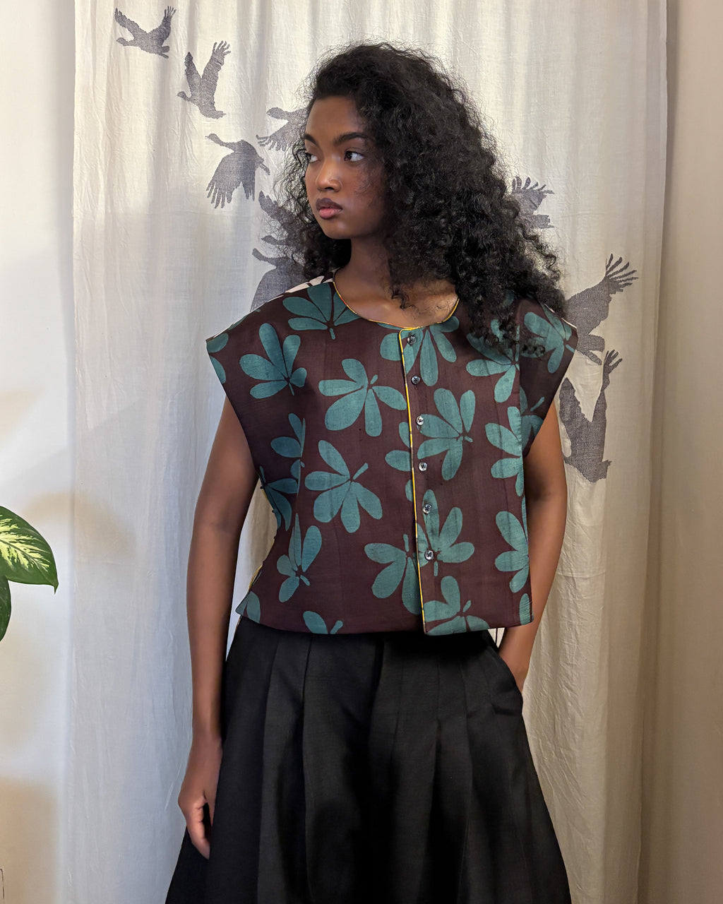 Reversible picnic top - floral