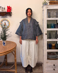 Box shacket - handloom cotton silk (charcoal)