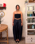 Barrel pants - handloom cotton silk (black)