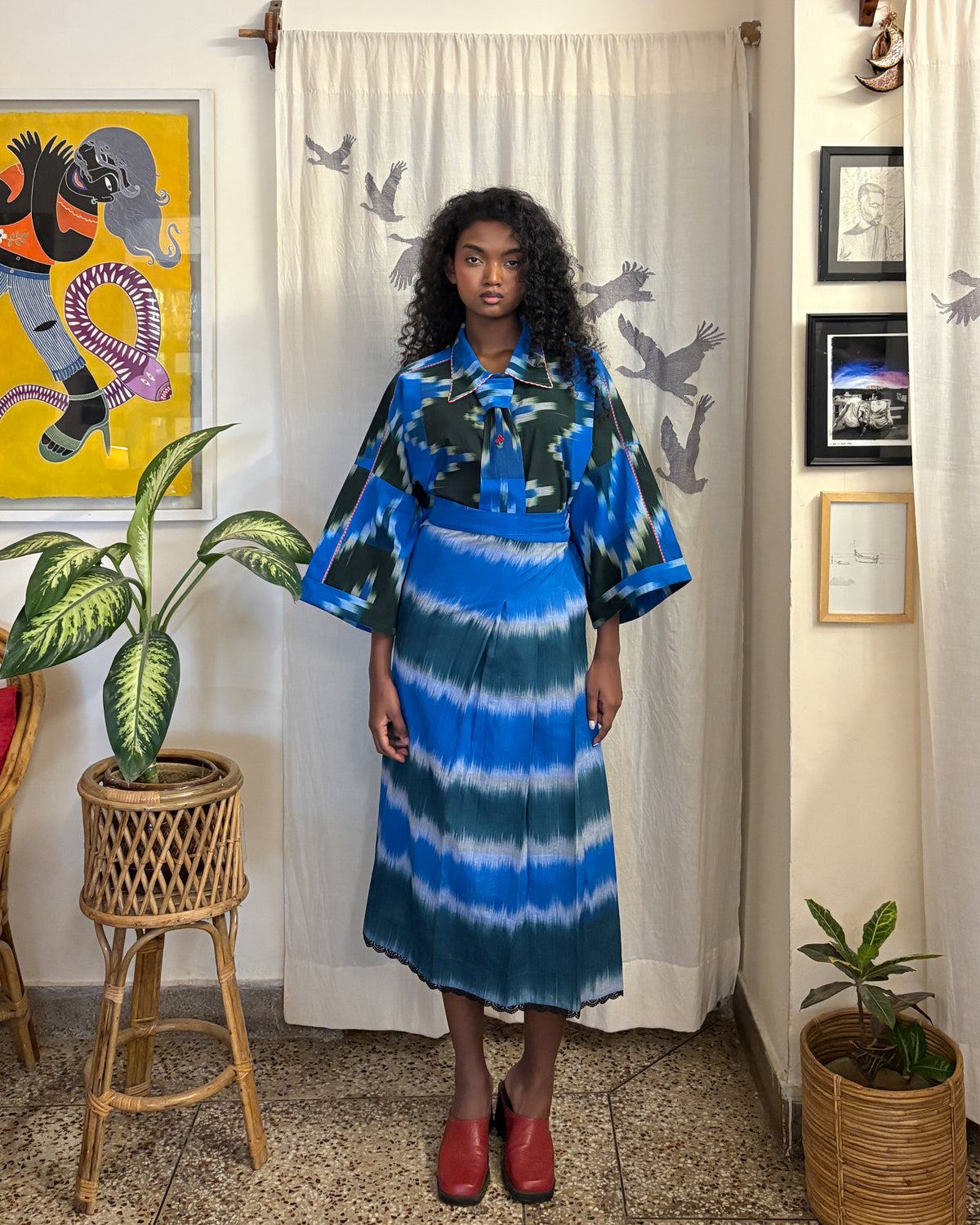 One-of-one wrap skirt - reversible