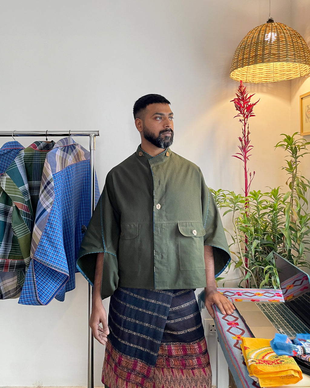 Bloom shacket - olive