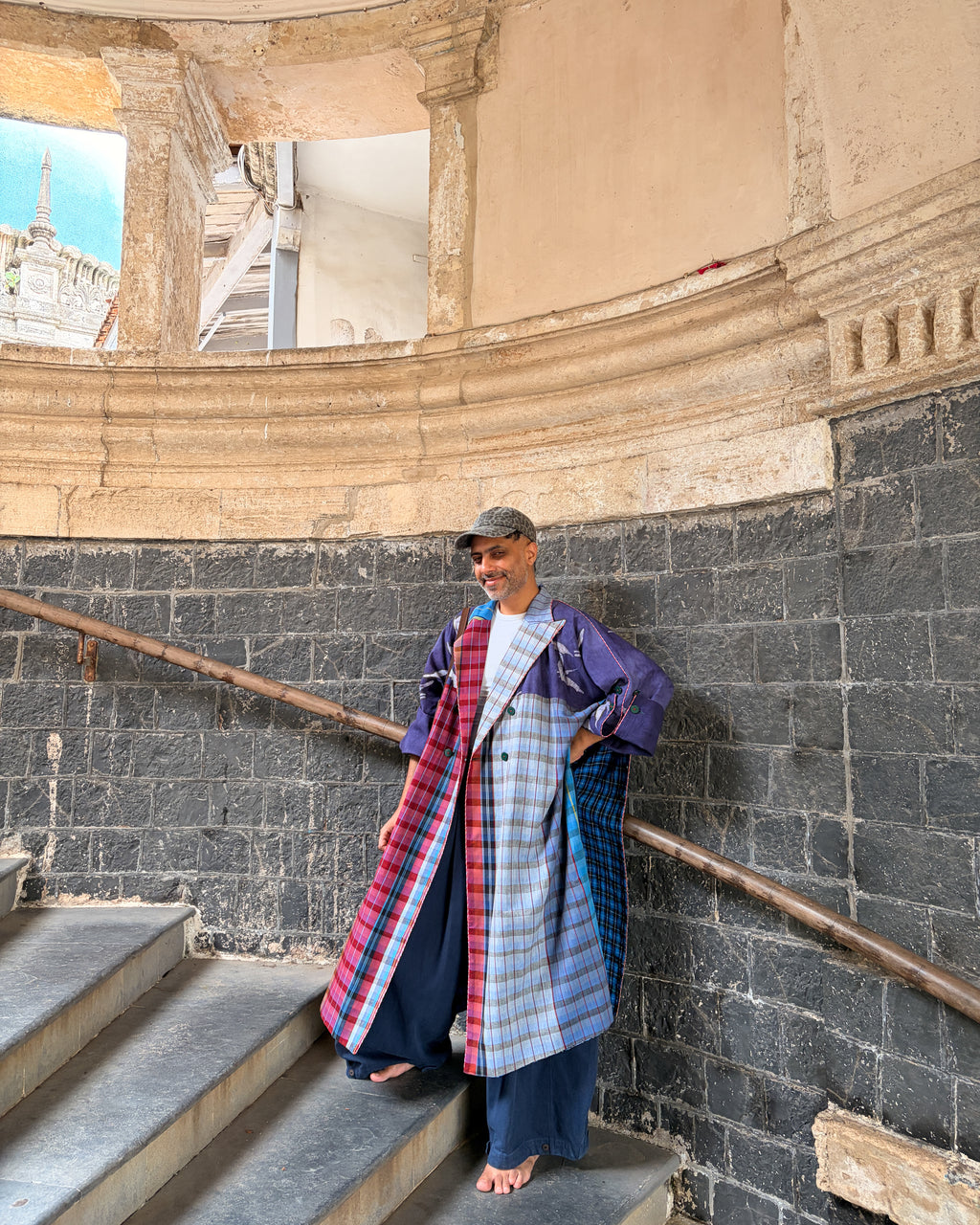 Franklin coat - birds and checks 2