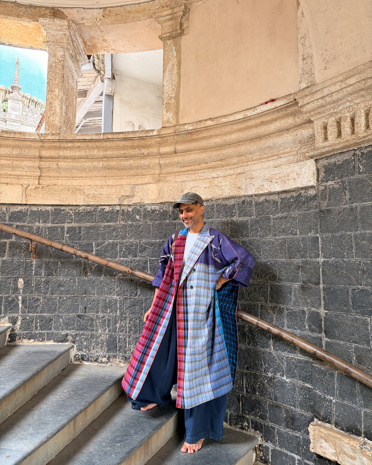 Franklin coat - birds and checks 2