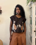 Reversible picnic top - owls