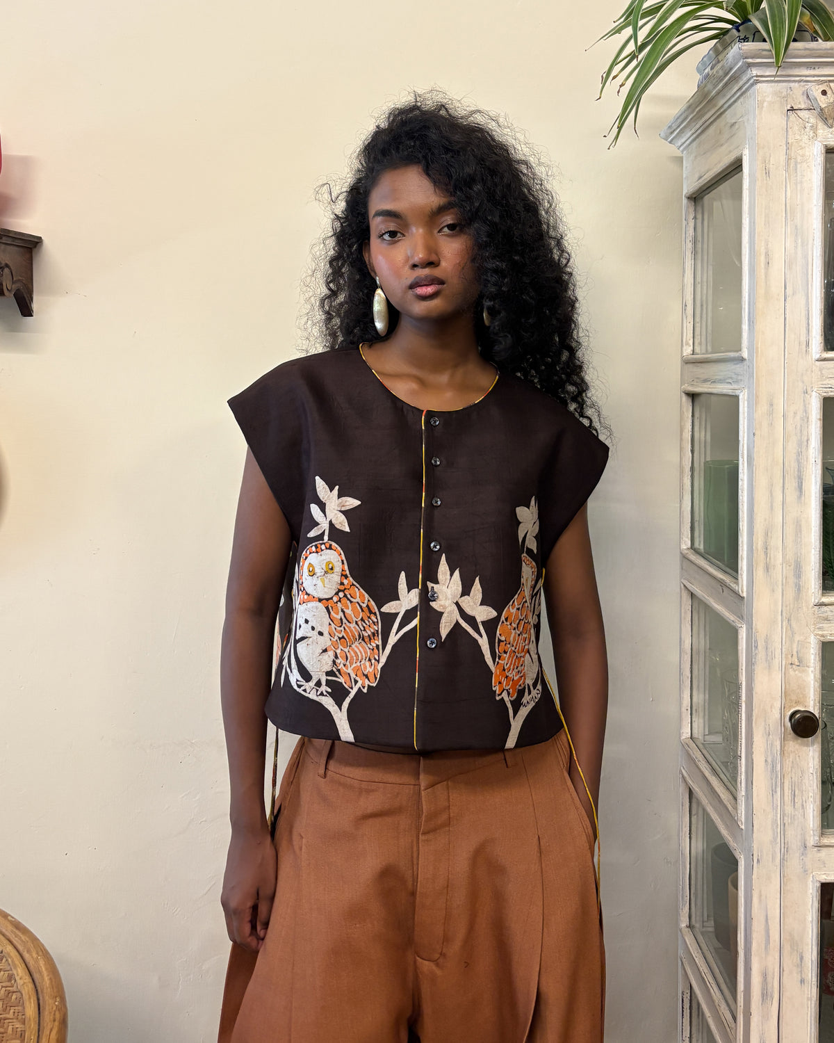 Reversible picnic top - owls