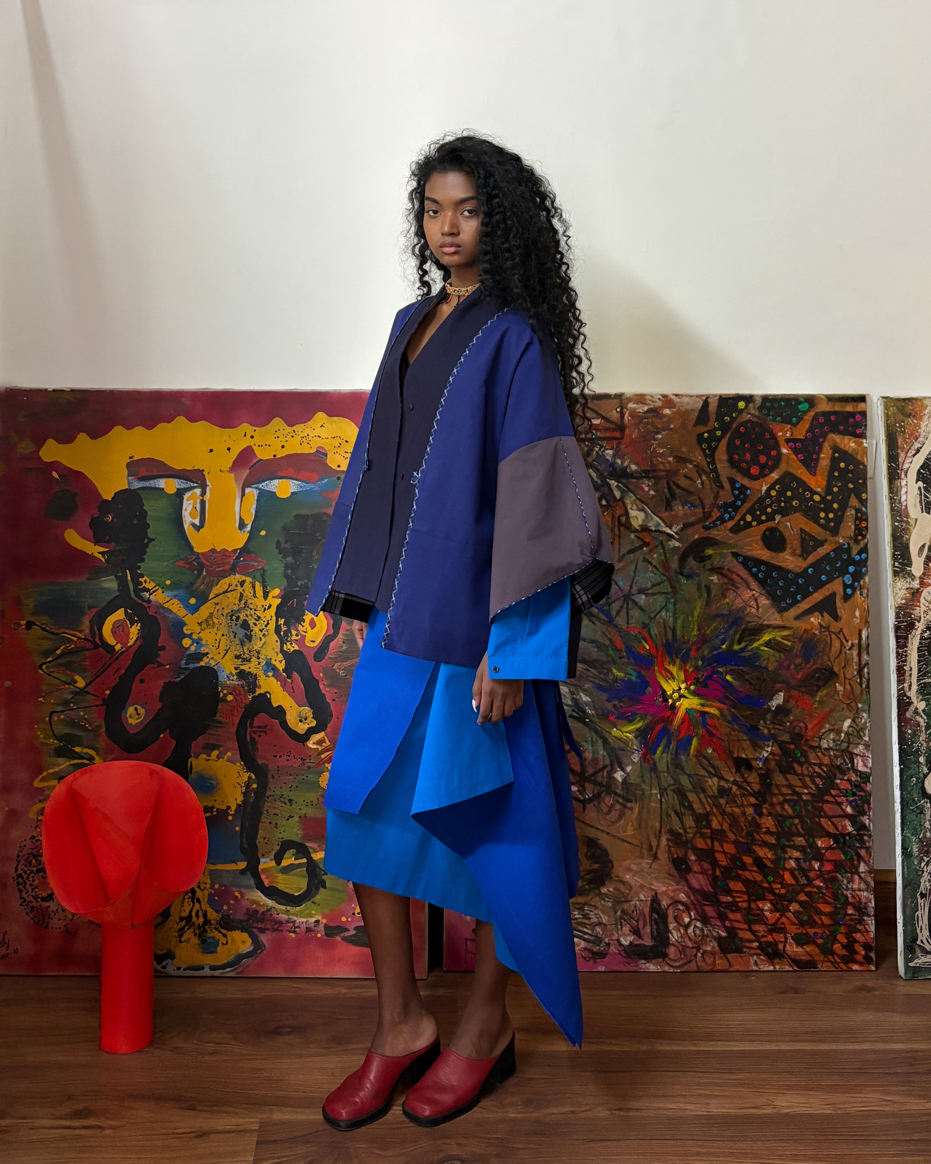 Oru wrap skirt - blue