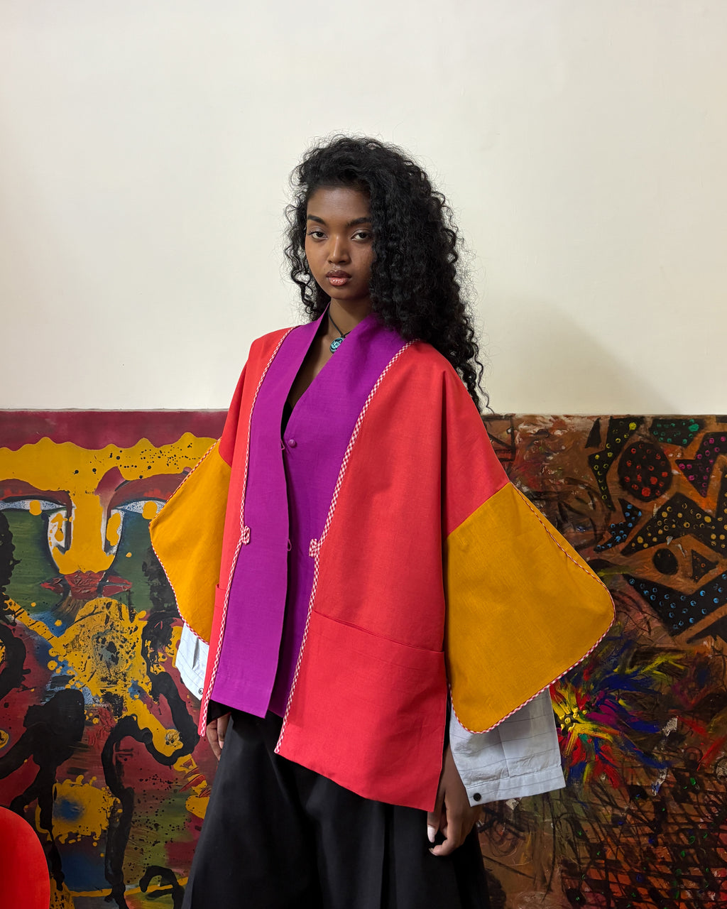 Betsu shacket - magenta