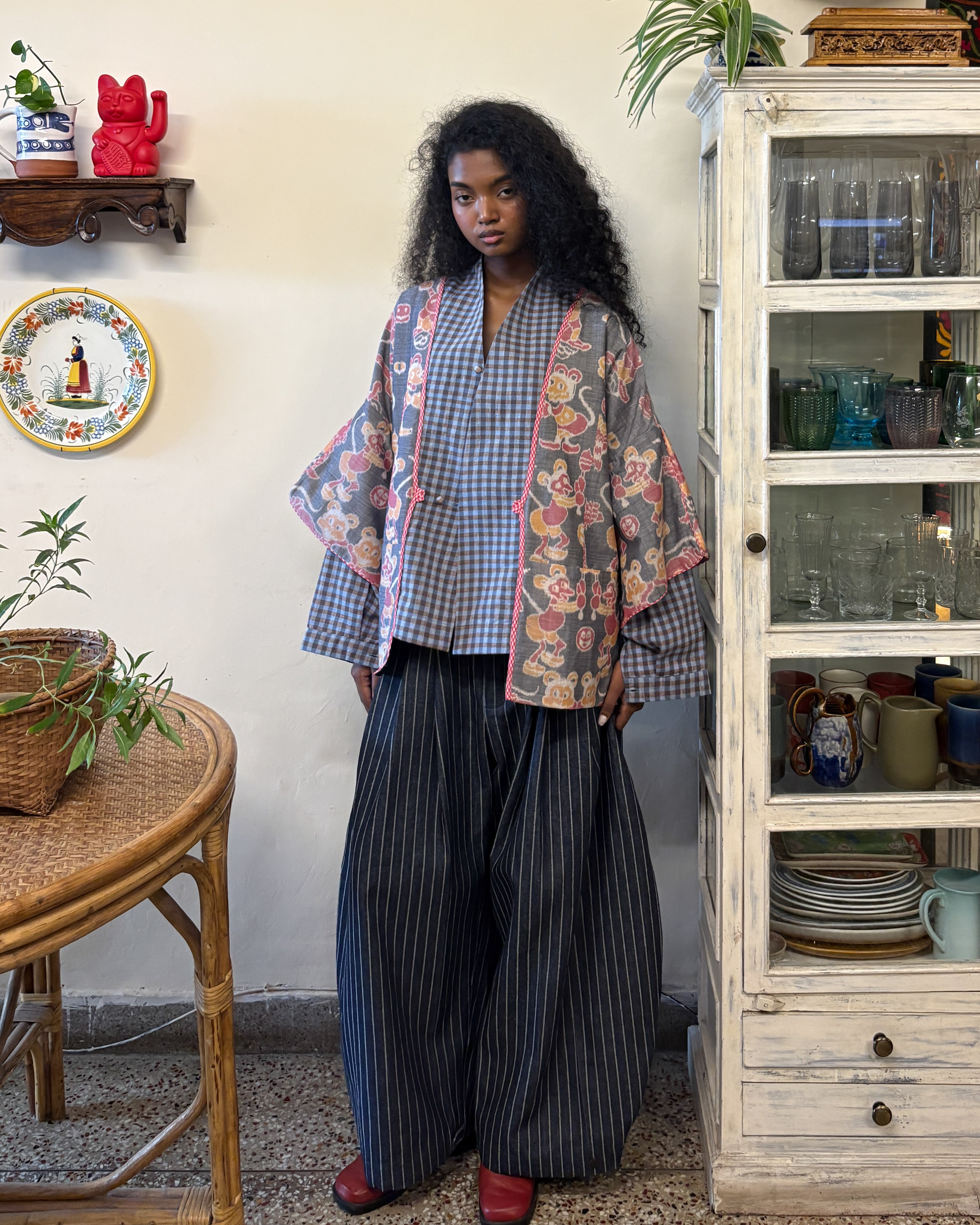 Betsu shacket - ikat cotton