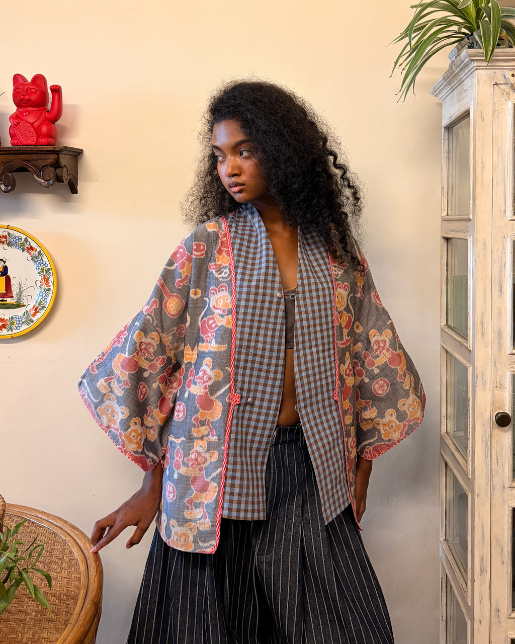Betsu shacket - ikat cotton