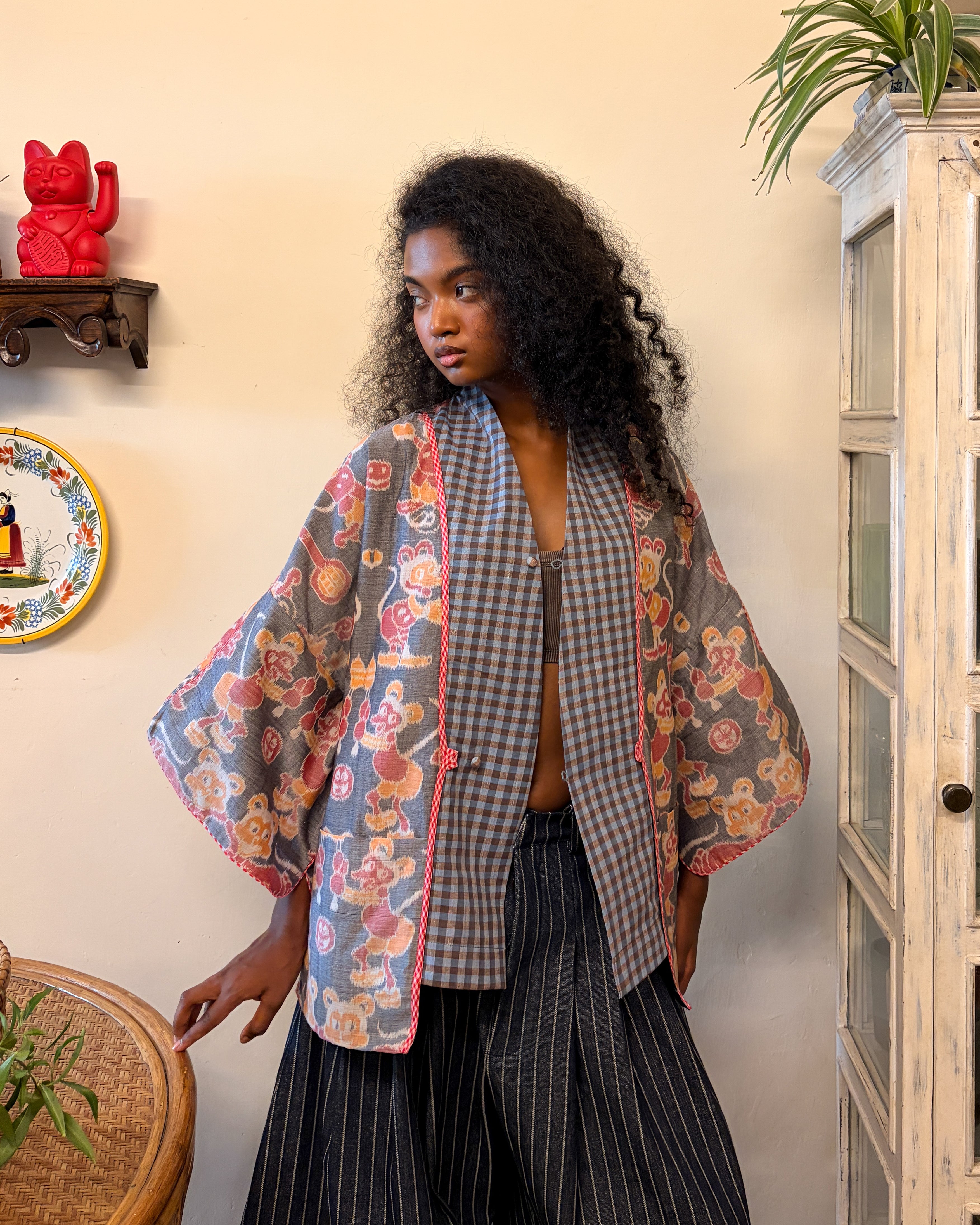 Betsu shacket - ikat cotton