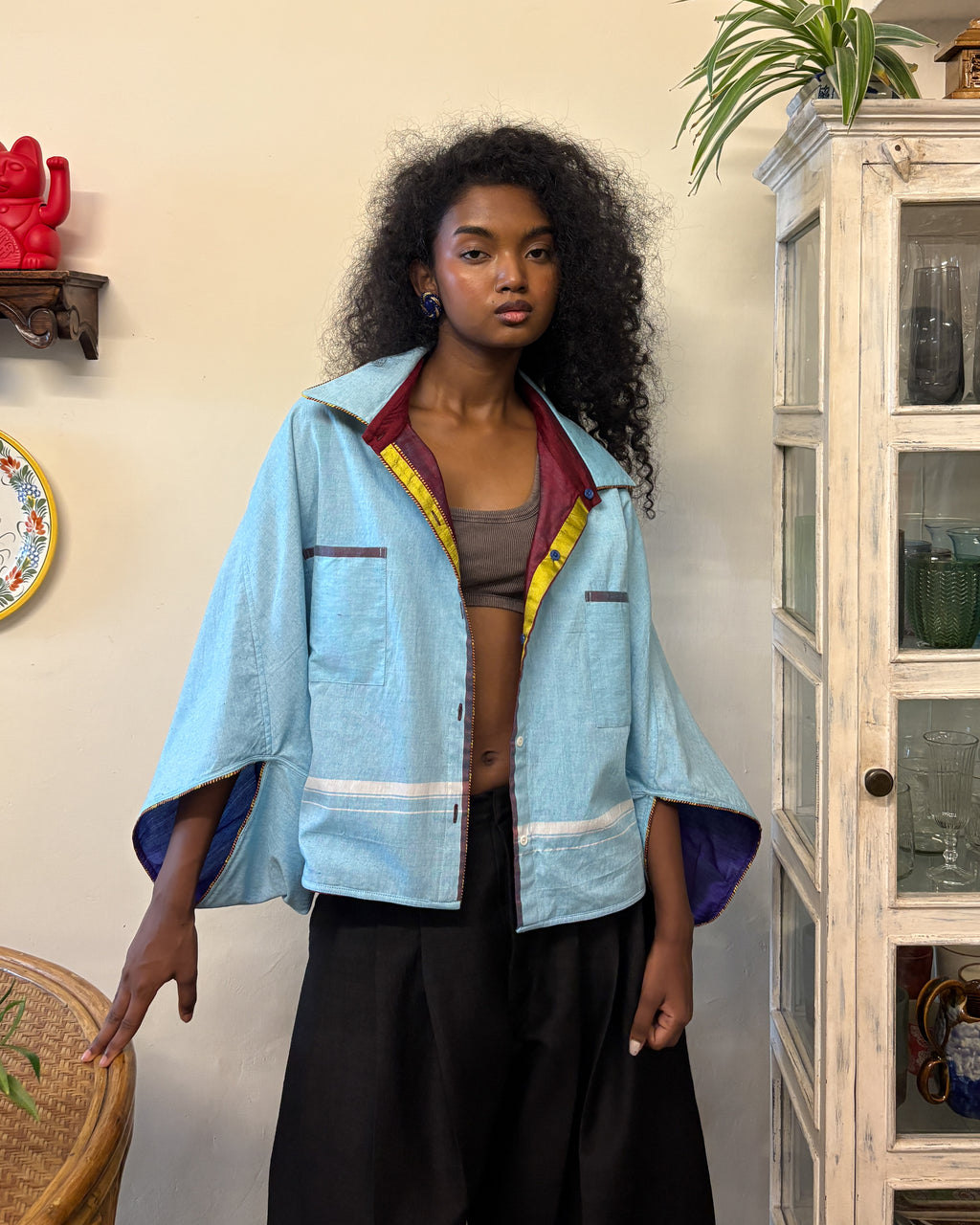 Reversible bloom shirt - color block