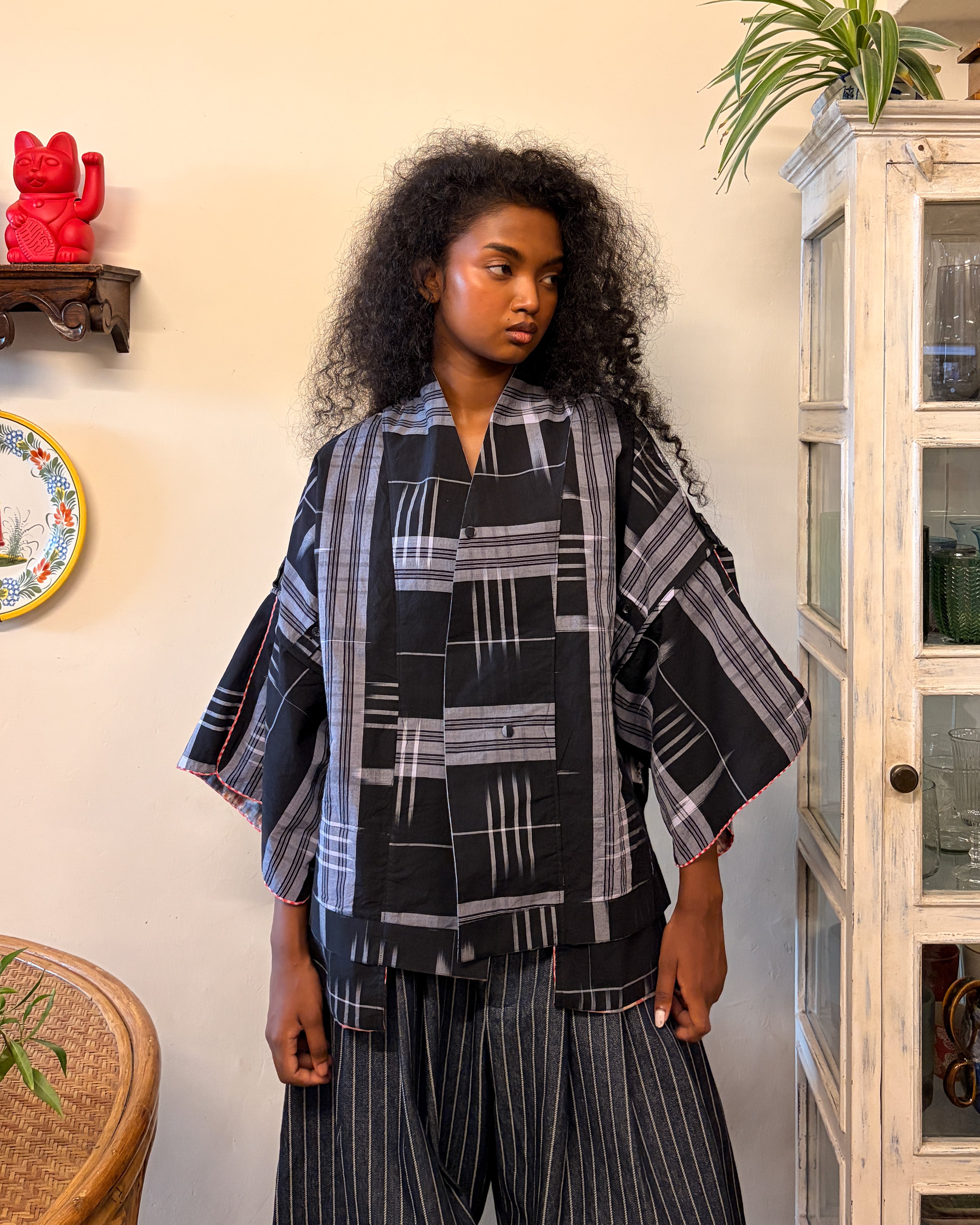 Betsu shacket - ikat cotton