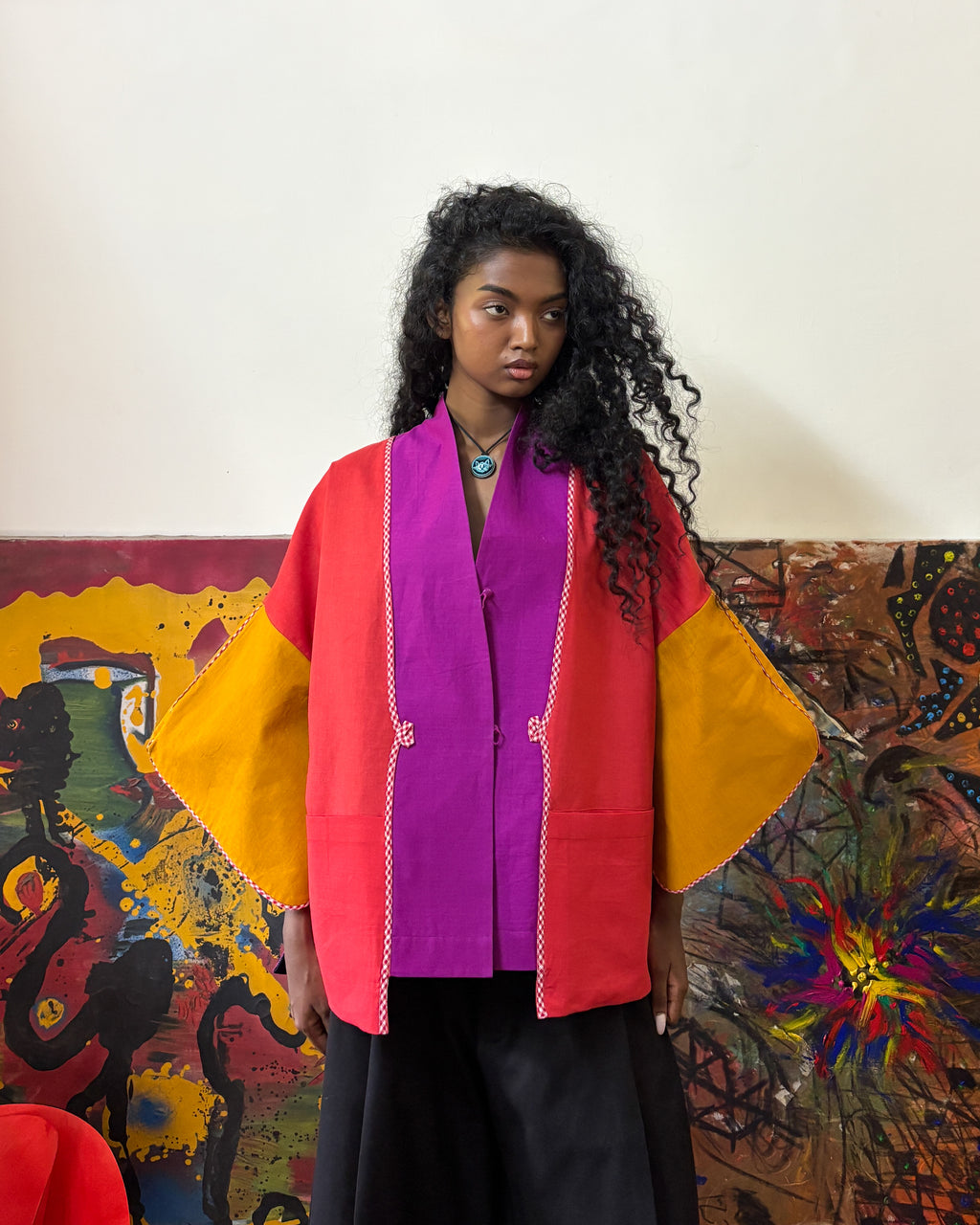 Betsu shacket - magenta