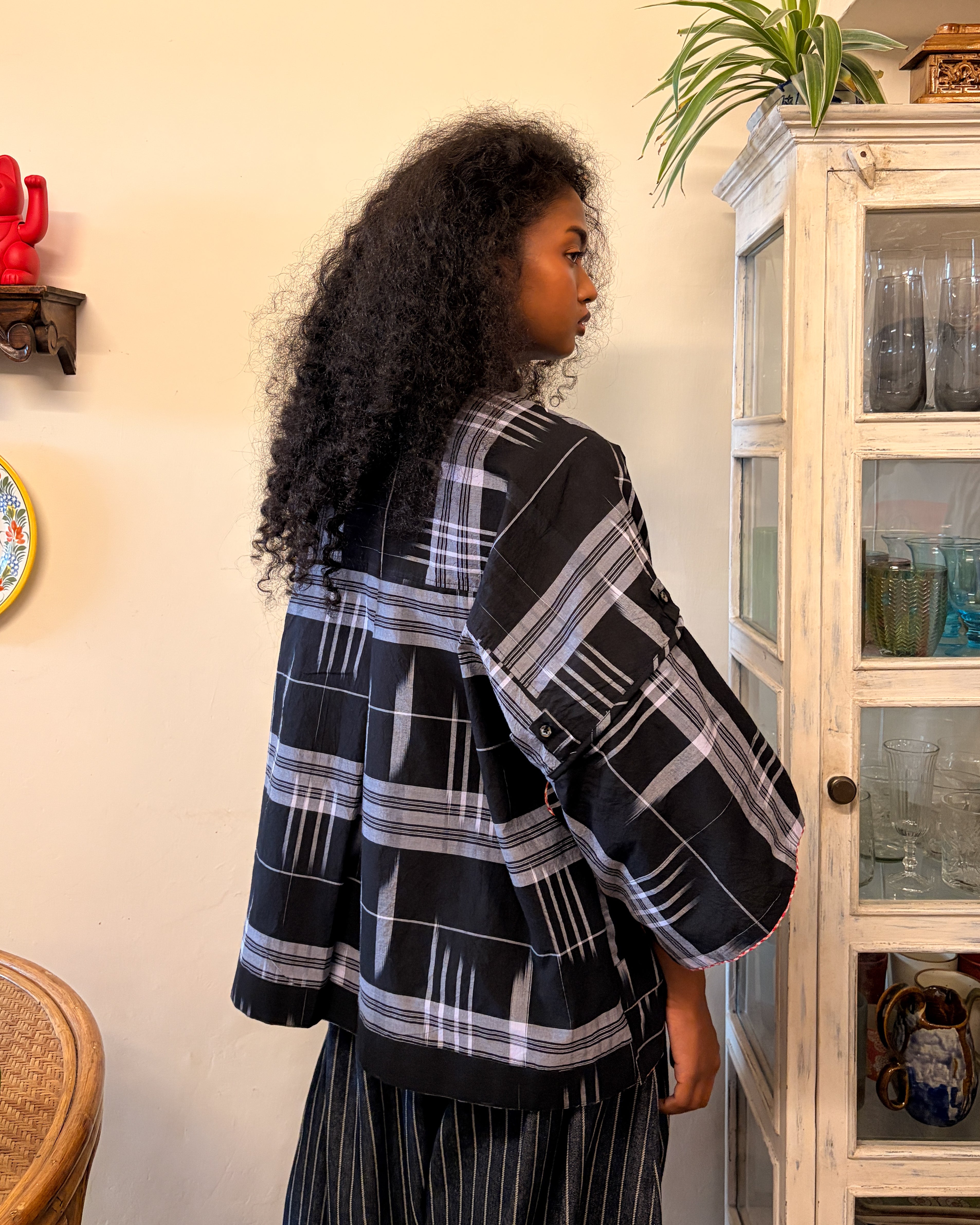 Betsu shacket - ikat cotton