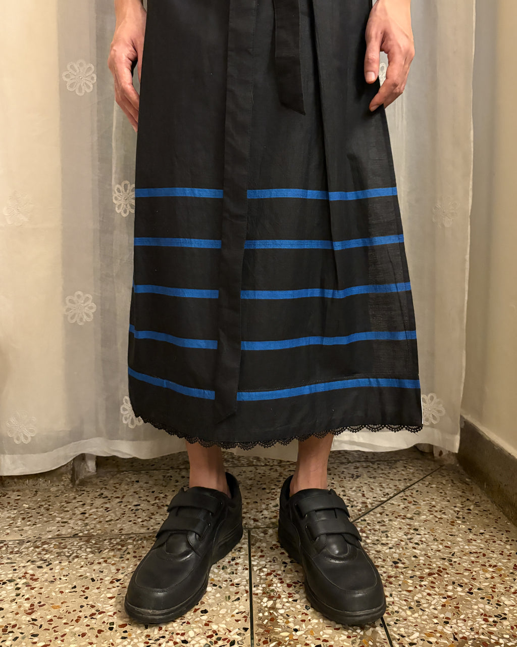 One-of-one wrap skirt - reversible