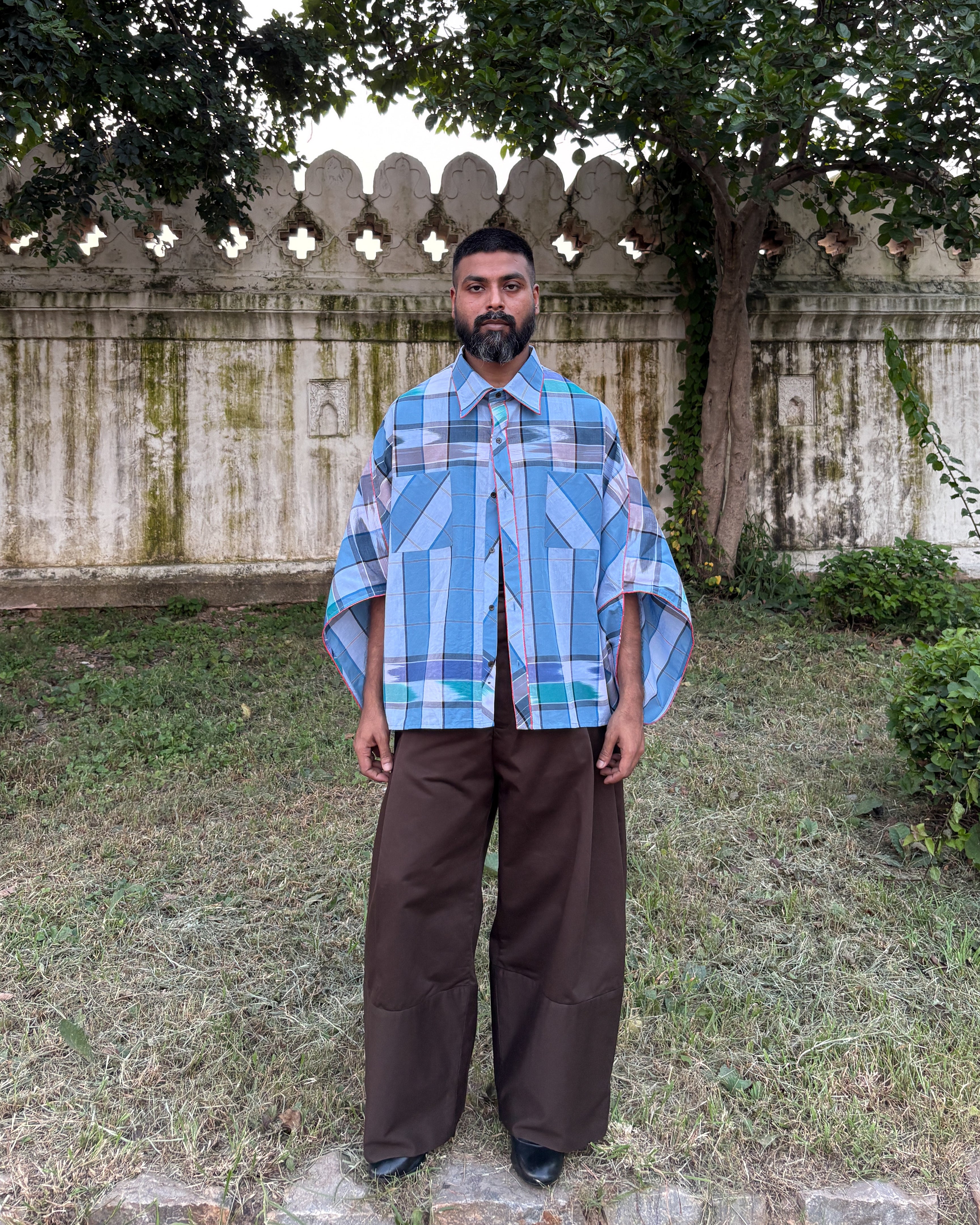 Barrel pants - pure cotton twill (brown)