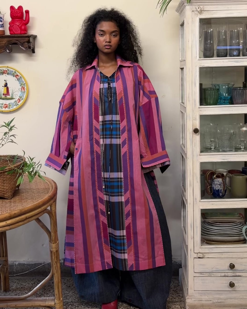 Mingle top - pink stripes